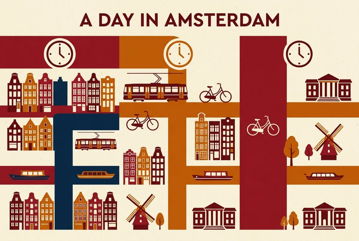 illustrated map of amsterdam highlights for Wie Lange Dauert Ein Vatikanbesuch?, vatikan führung dauer