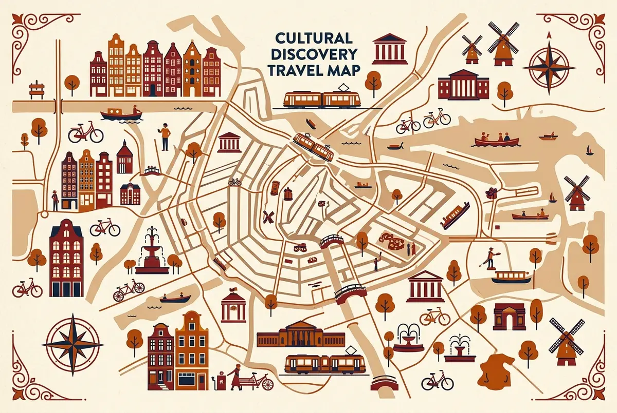 illustrated map of amsterdam highlights for Vatican and Colosseum in One Day: Is It Possible?, vatican and colosseum same day