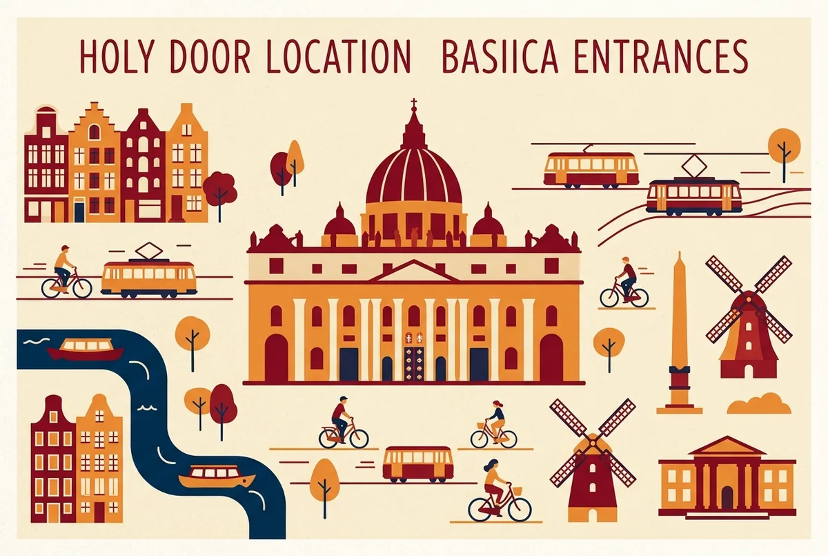 illustrated map of amsterdam highlights for Vatikan Jubiläum: Heilige Pforte Tickets Und Voraussetzungen, vatikan heilige pforte tickets
