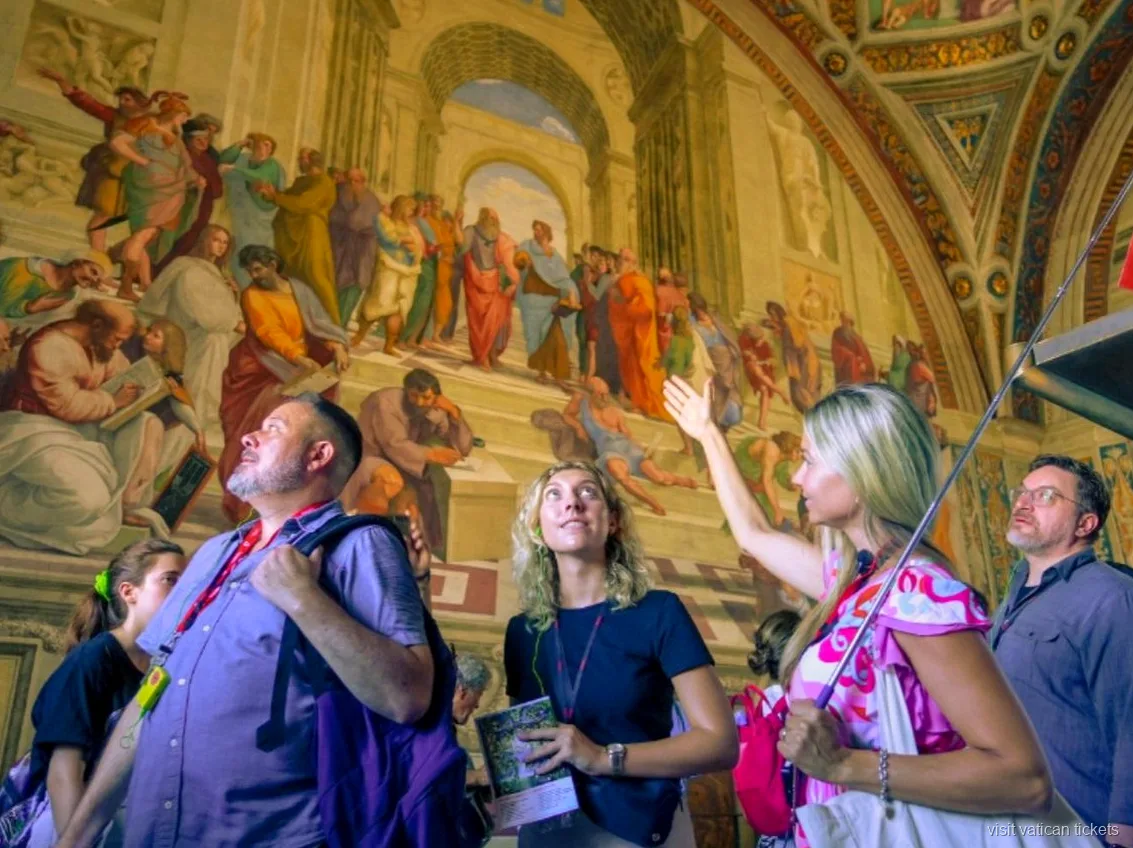 Groupe en soirée des billets Vatican avec guide expert